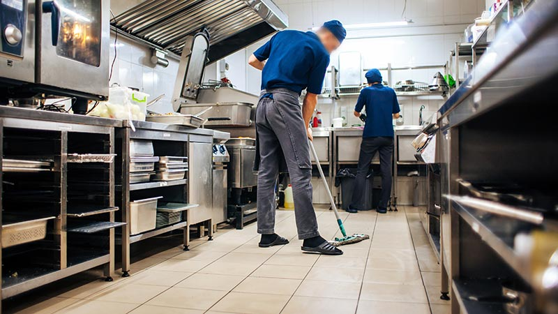 a commercial cleaning company for restourants