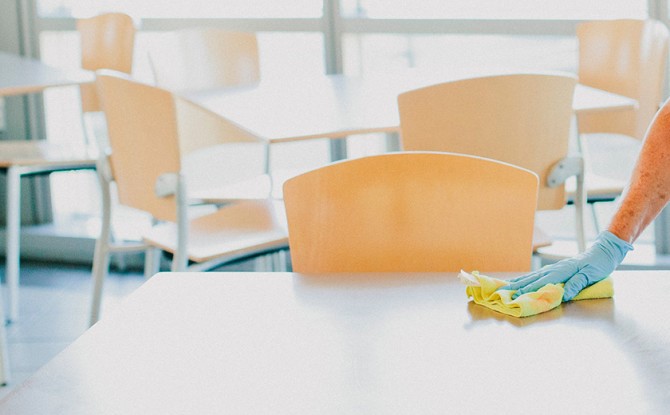 School cleaning service.