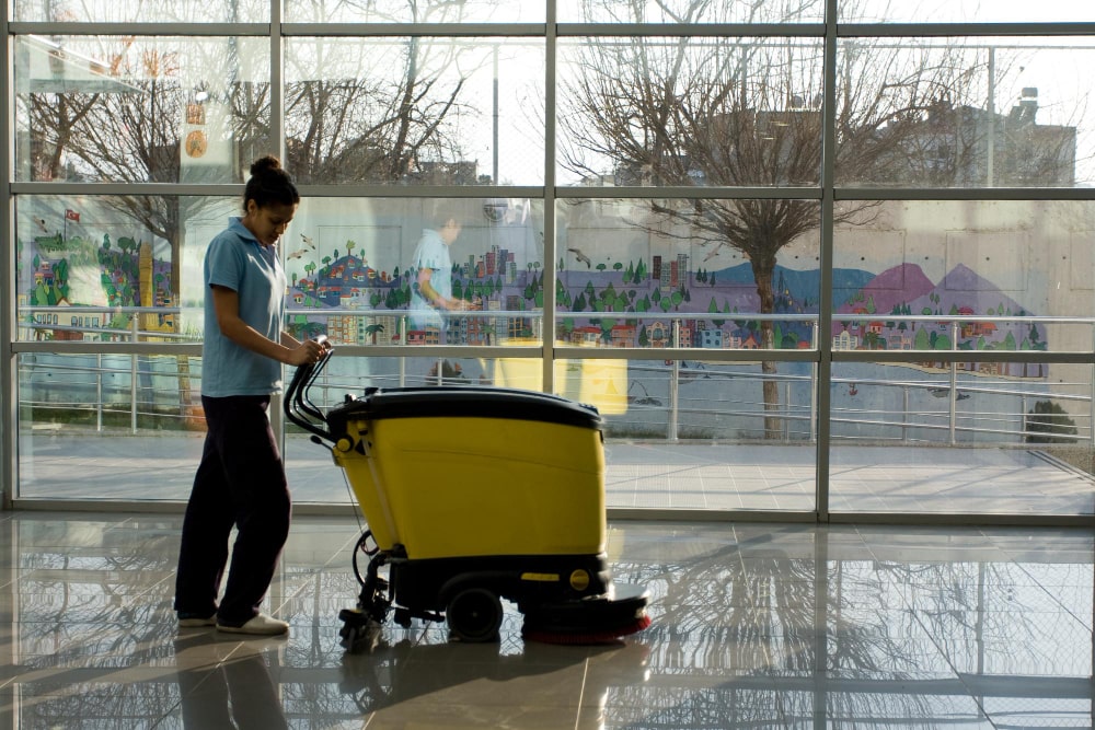 Image illustrating Floor Buffing Services by HBS