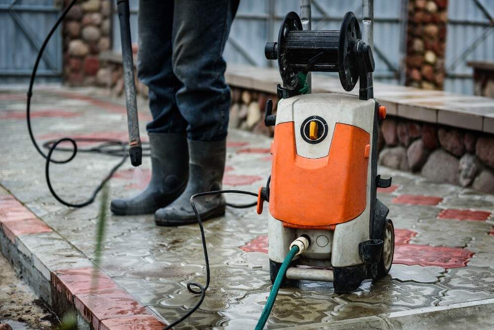 Image illustrating a professional pressure washing machine.